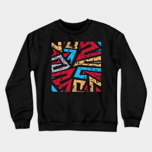 Crazy Abstract Design Crewneck Sweatshirt